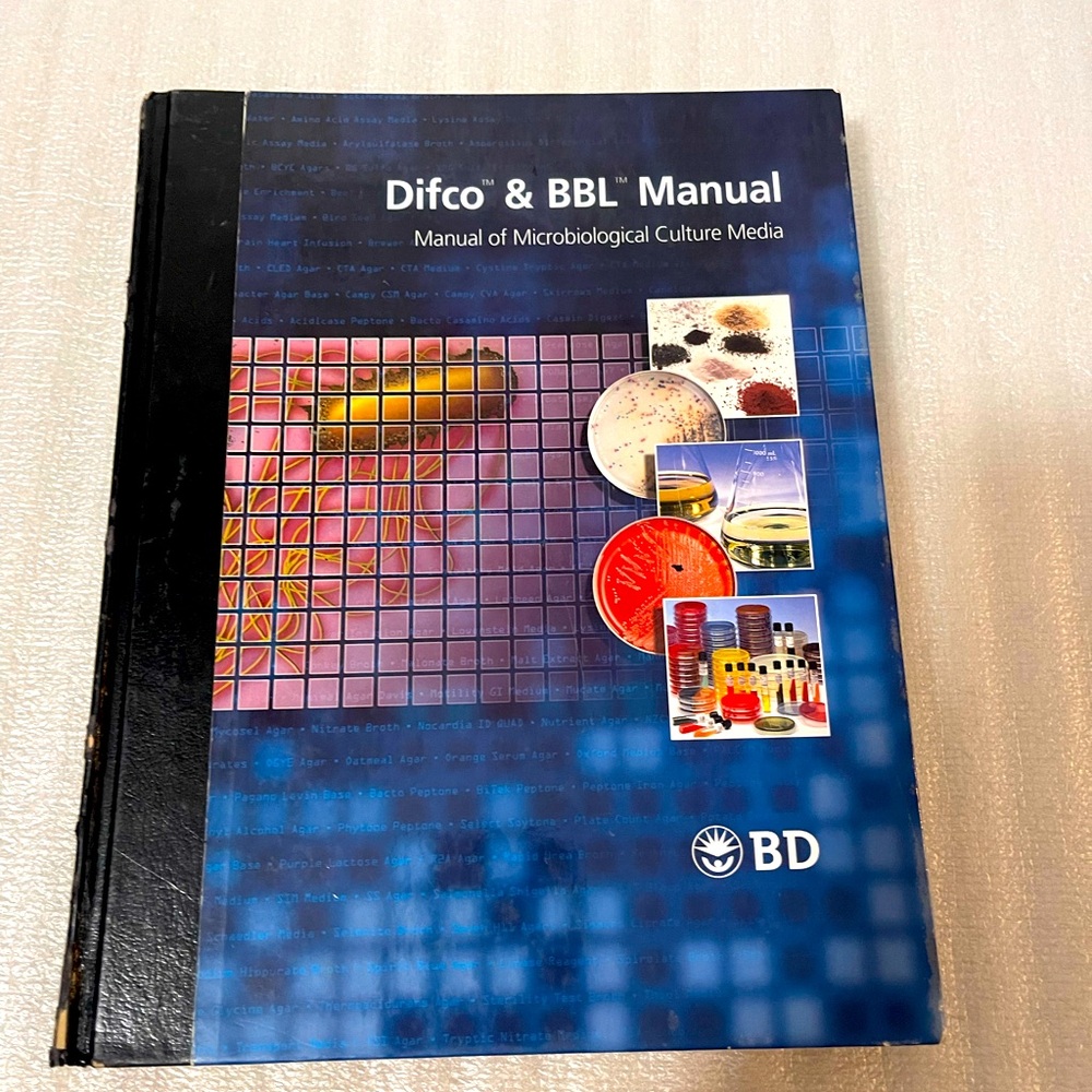 Difco & BBL Manual: Manual of Microbiological Culture Media - Hardcover Lab Ref